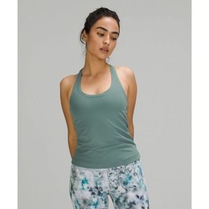 Lululemon COOL RACERBACK SHORT TANK TOP Tidewater Teal Size 16